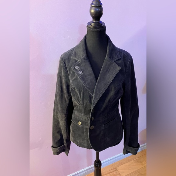 Black corduroy Smart Set blazer size L - Picture 2 of 5